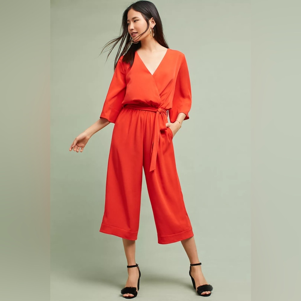 Anthropologie Wide Leg Jumpsuit